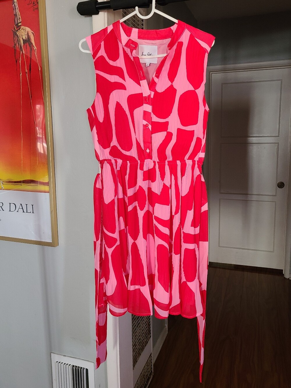 Sam Edelman Pleated Tie Waist Dress